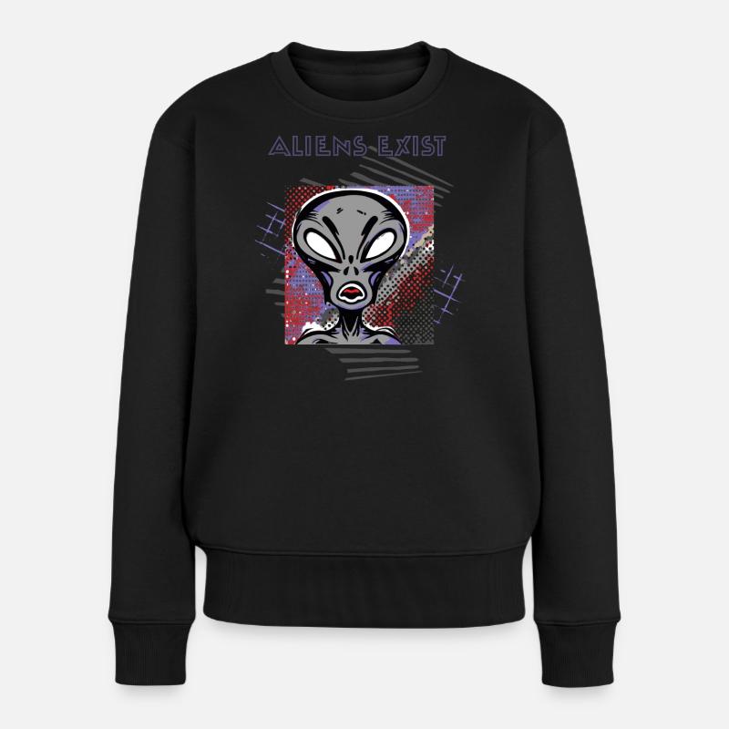 Aliens Exist: Prove Otherwise - Women's Premium Organic Jumper - black