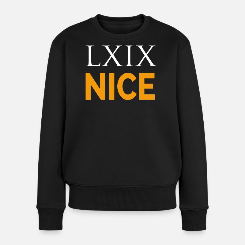 LXIX auf Latein - Frauen Premium Bio Pullover - Schwarz