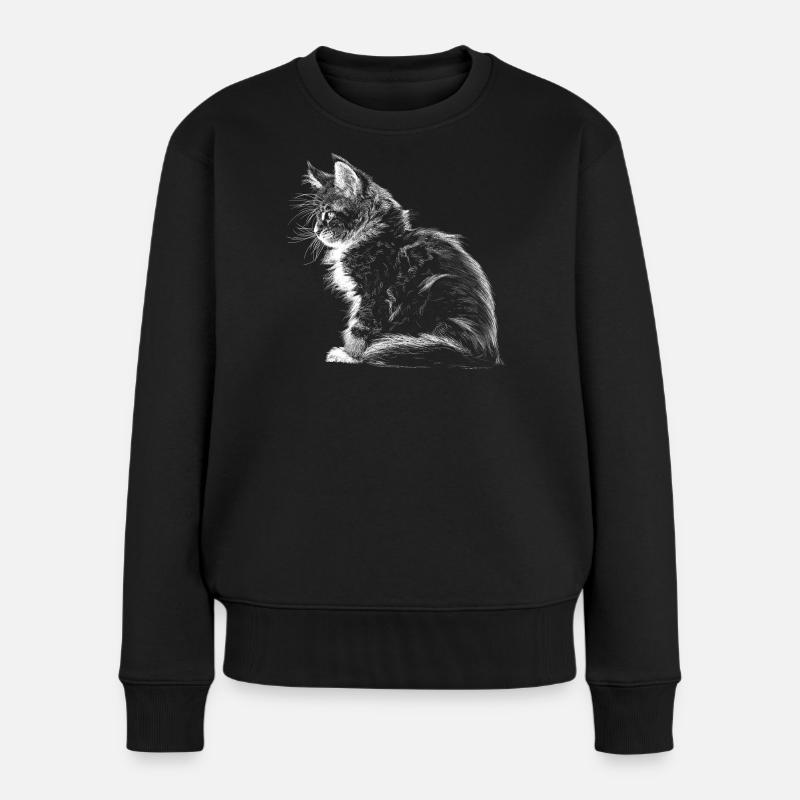 Kitten - Women's Premium Organic Jumper - black