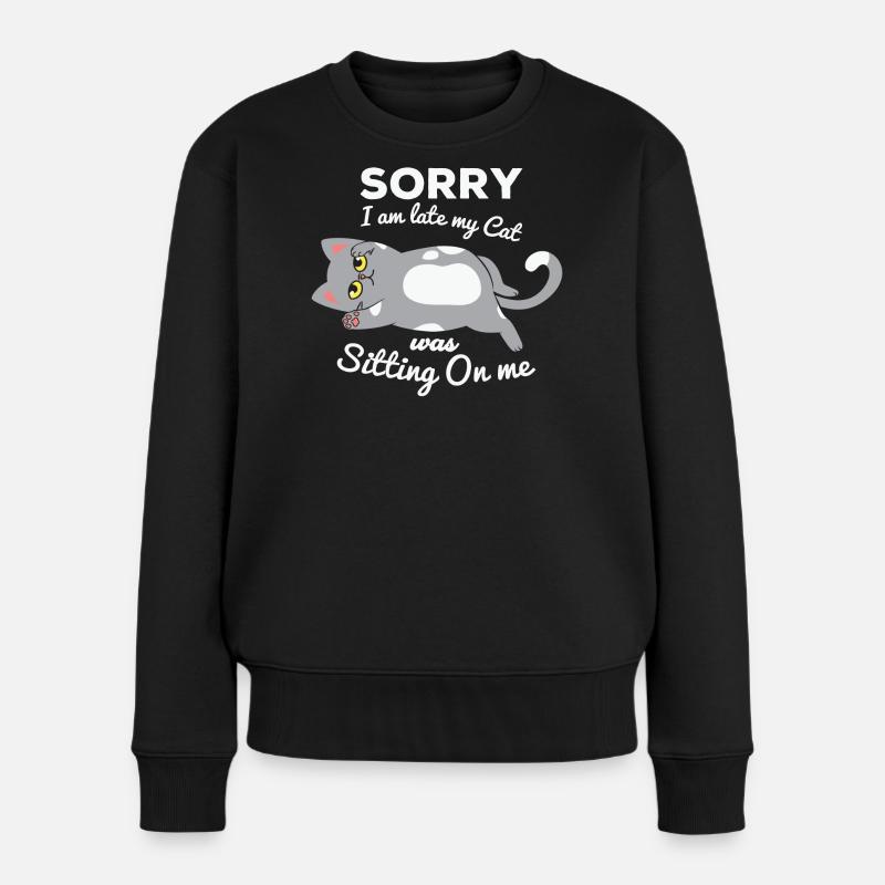pas du matin, être en retard, rater le réveil - Pull Premium bio Femme - noir