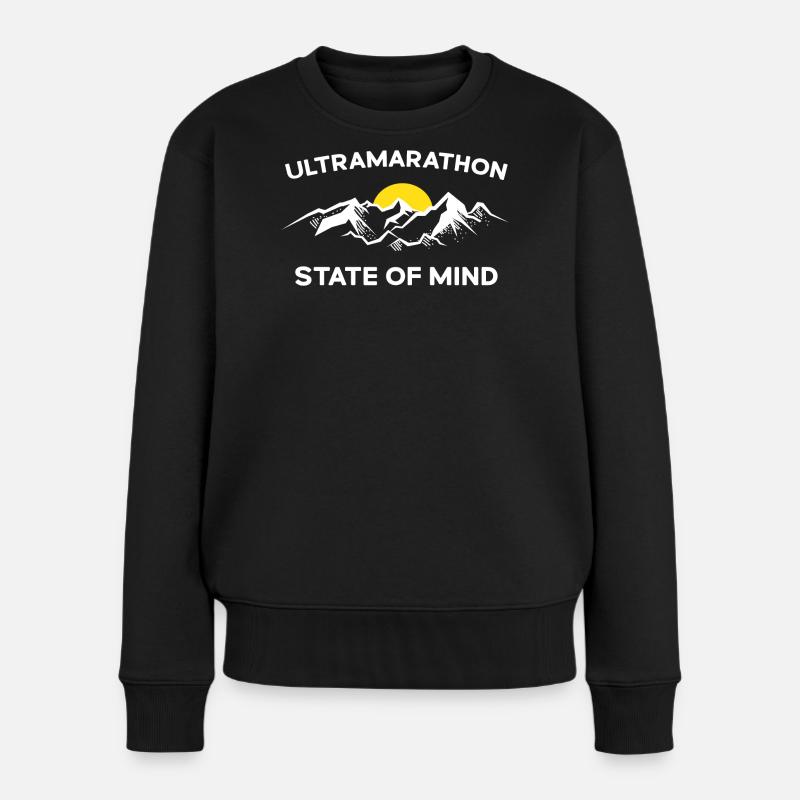 Ultramarathon - Gemütszustand - Frauen Premium Bio Pullover - Schwarz