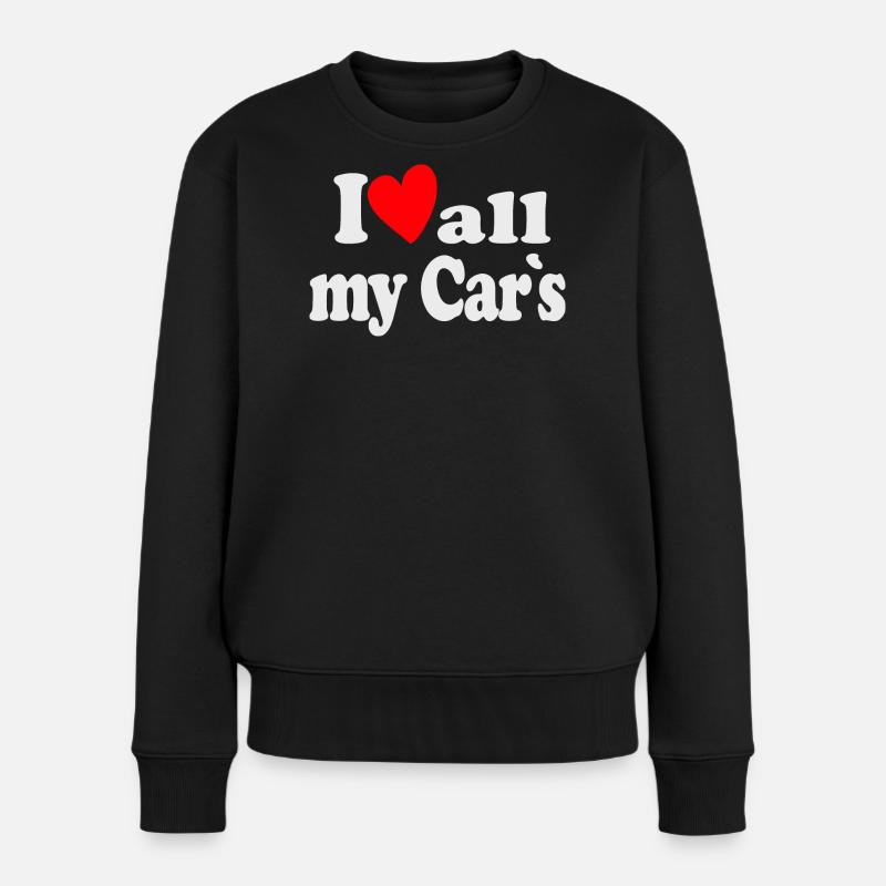 J’aime toutes mes voitures - Pull Premium bio Femme - noir