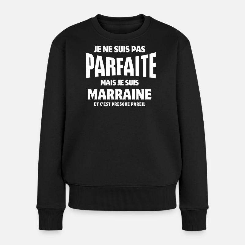 marraine, super marraine - Pull Premium bio Femme - noir