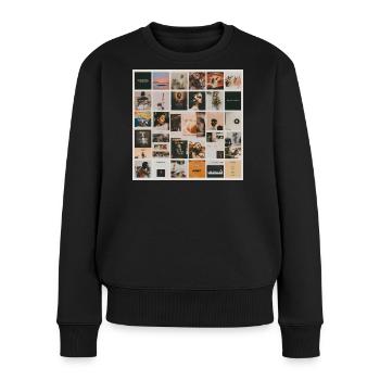 Nach oben Mosaik Musik - Frauen Premium Bio Pullover - Schwarz - Vorne - Julia (174cm)