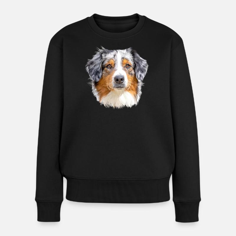 Australian Shepherd - Frauen Premium Bio Pullover - Schwarz
