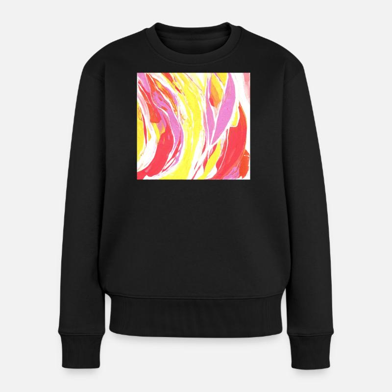 Posa gelb - Frauen Premium Bio Pullover - Schwarz