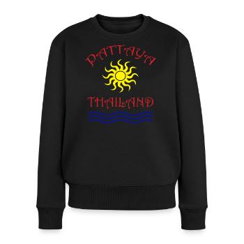 Patty Thai Sun Wave Design - Women's Premium Organic Jumper - black - Front - Julia (174cm)