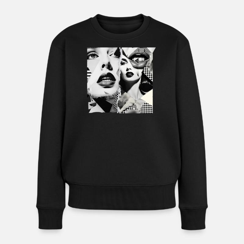 Conception de fragments d’images - Pull Premium bio Femme - noir