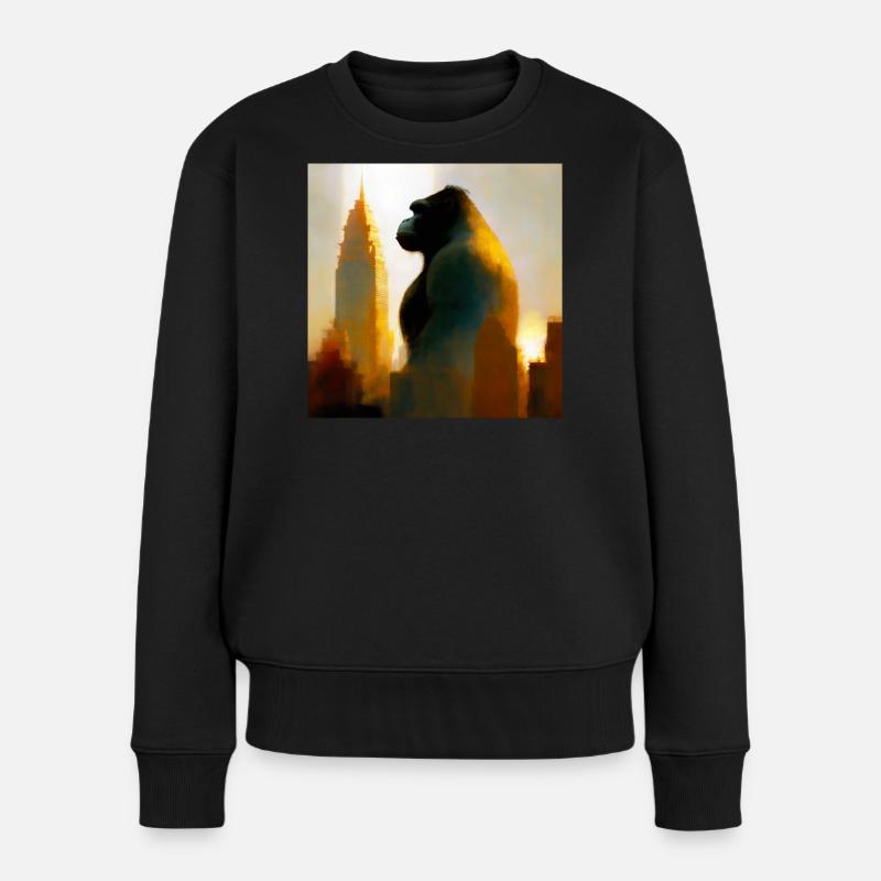 Gorille 02 - Pull Premium bio Femme - noir