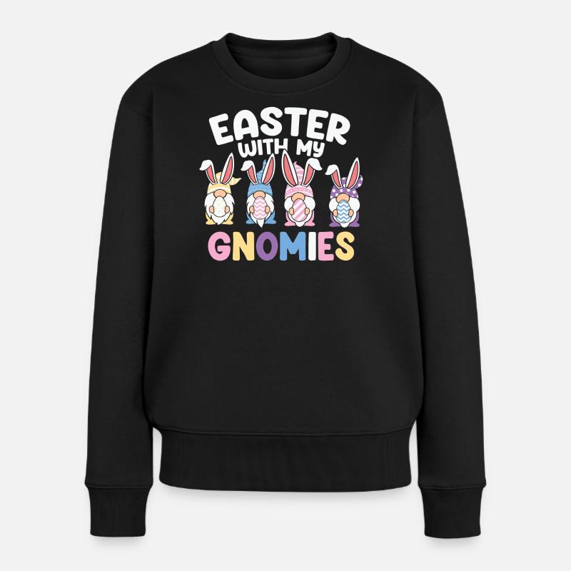 Ostern, Frohe Ostern, Schokoladenei - Frauen Premium Bio Pullover - Schwarz
