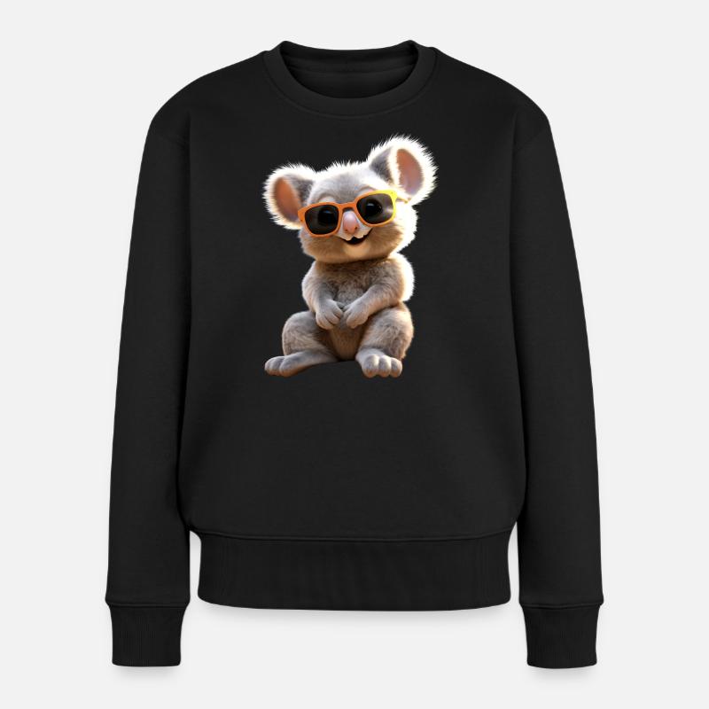 Koala Australien Koalas Koalabär Süßer Koala Bär - Frauen Premium Bio Pullover - Schwarz
