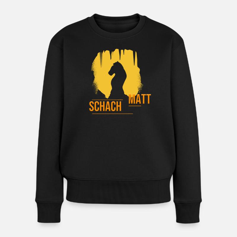 Schachmatt - Frauen Premium Bio Pullover - Schwarz