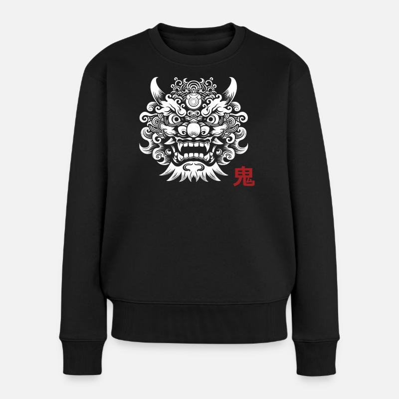Oni, démon Japonais - Pull Premium bio Femme - noir