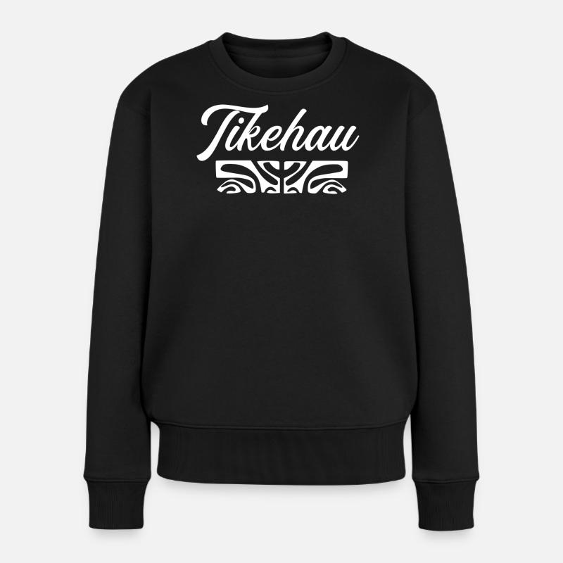 TIKEHAU (weiß) - Frauen Premium Bio Pullover - Schwarz