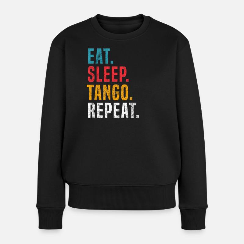 Répétition de Tango Eat Sleep pour les danseurs de Tango Argentino - Pull Premium bio Femme - noir