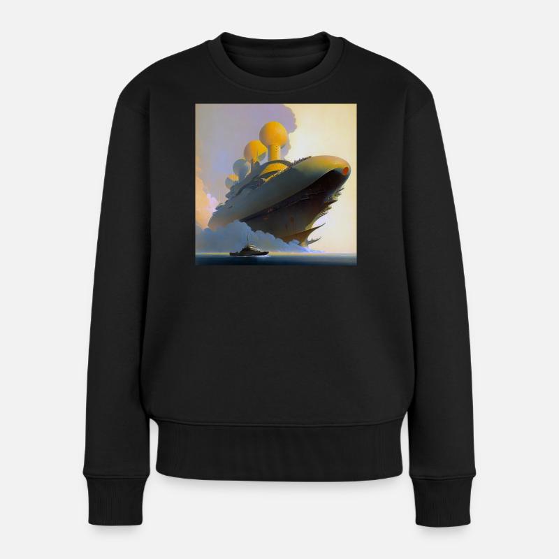 Ship 03 - Women's Premium Organic Jumper - black