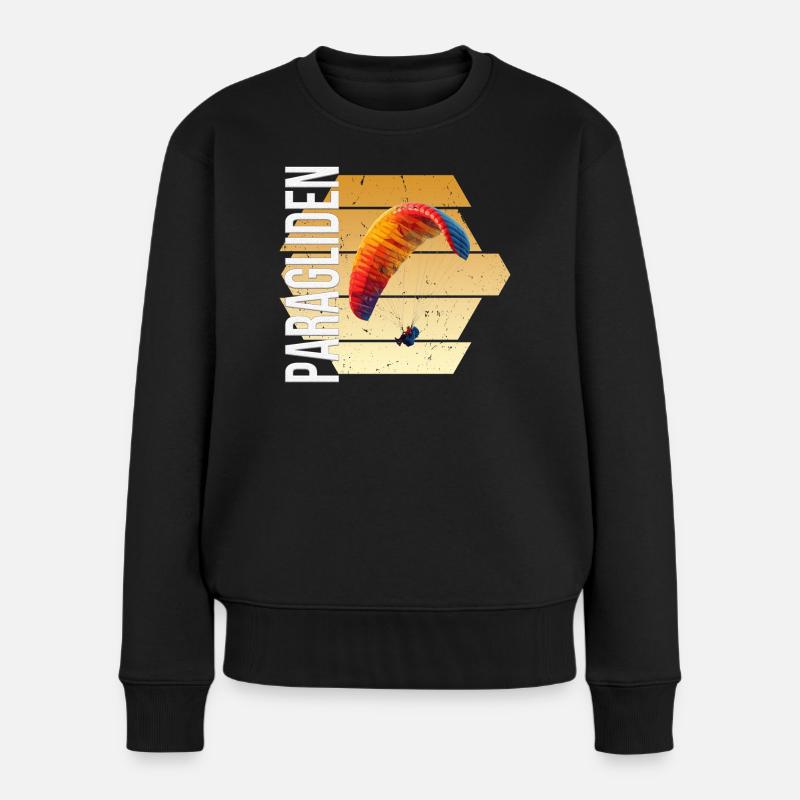Paragliden - Frauen Premium Bio Pullover - Schwarz