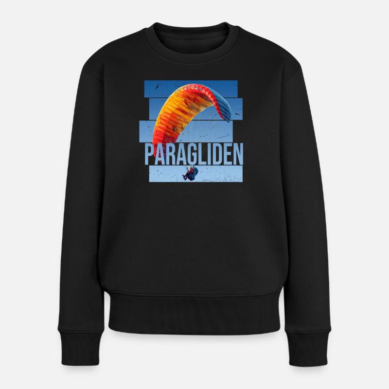 Paragliden - Frauen Premium Bio Pullover - Schwarz