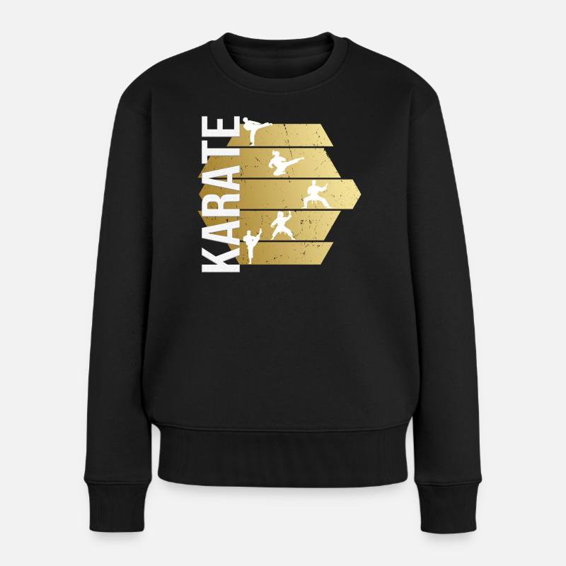 Karate - Frauen Premium Bio Pullover - Schwarz