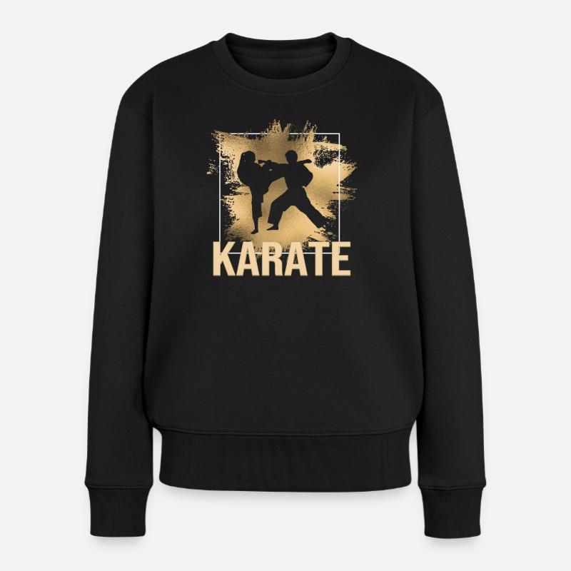 Karate - Frauen Premium Bio Pullover - Schwarz