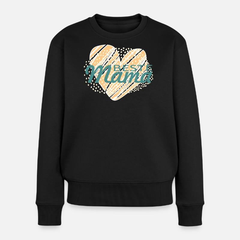 BesteMama - Frauen Premium Bio Pullover - Schwarz