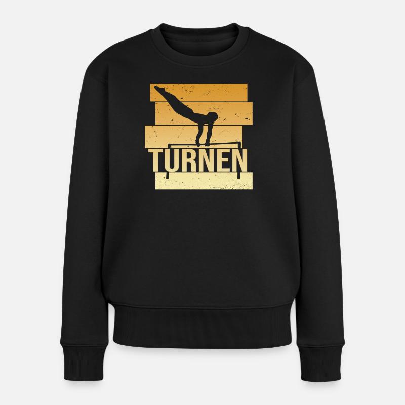Turnen - Frauen Premium Bio Pullover - Schwarz