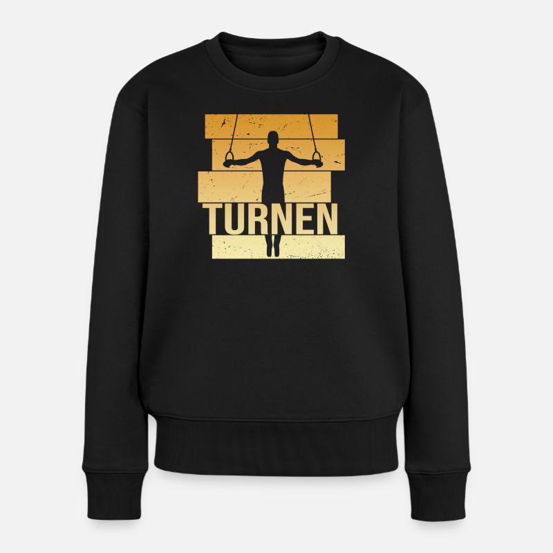 Turnen - Frauen Premium Bio Pullover - Schwarz