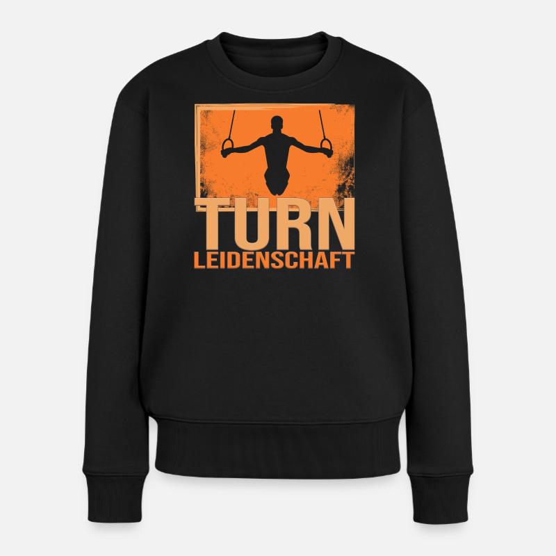 Turn Leidenschaft - Frauen Premium Bio Pullover - Schwarz