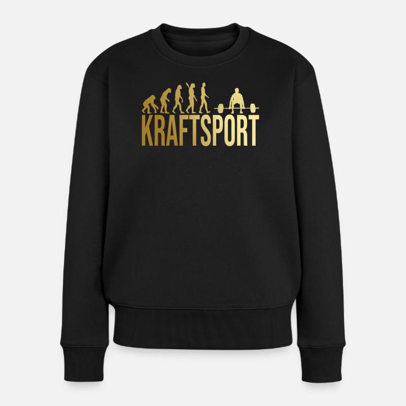 Evolution Kraftsport - Frauen Premium Bio Pullover - Schwarz