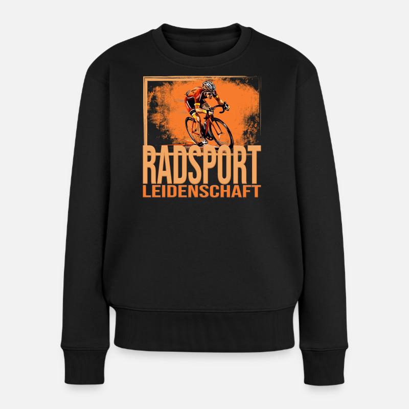 Radsport Leidenschaft - Frauen Premium Bio Pullover - Schwarz
