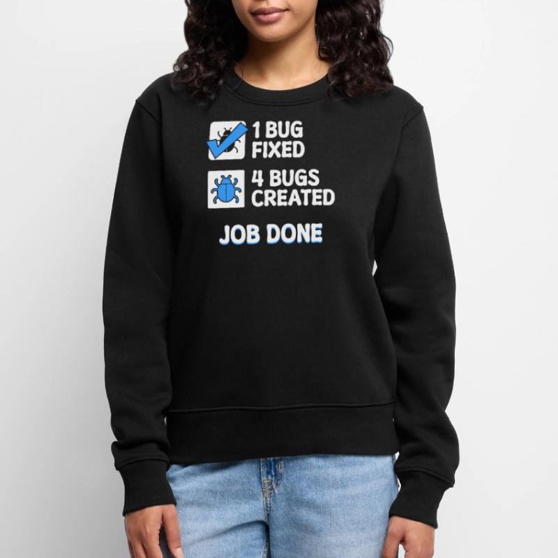 Correction de bugs Bugs de développeur Déclaration de code Informatique Pull Premium bio Femme