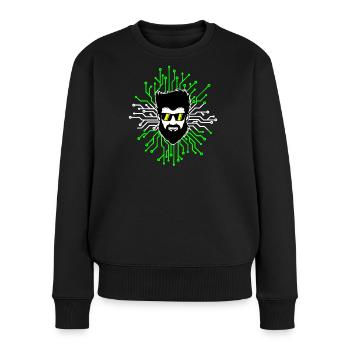 Computerfreak Developer Open Source Code Skripting - Frauen Premium Bio Pullover - Schwarz - Vorne - Julia (174cm)