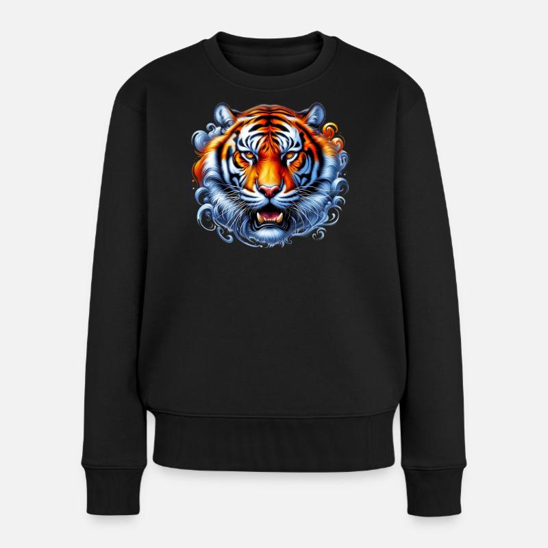 Tigre - Pull Premium bio Femme - noir