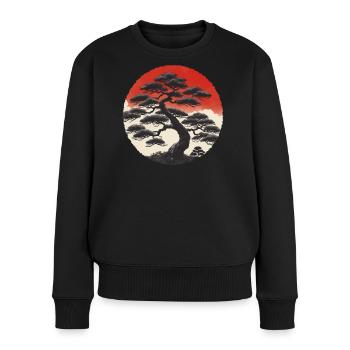 Paysage Asiatique - Pull Premium bio Femme - noir - Devant - Julia (174cm)