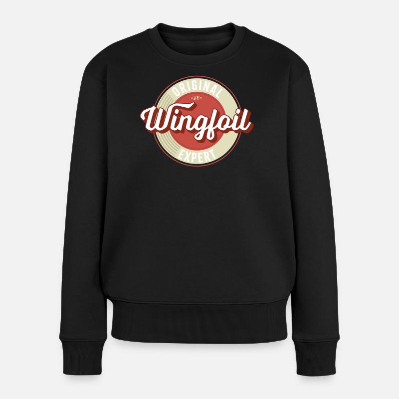 Étiquette Wingfoil - Pull Premium bio Femme - noir