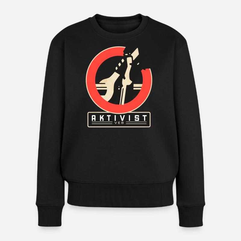 Aktivist der Arbeit - Frauen Premium Bio Pullover - Schwarz