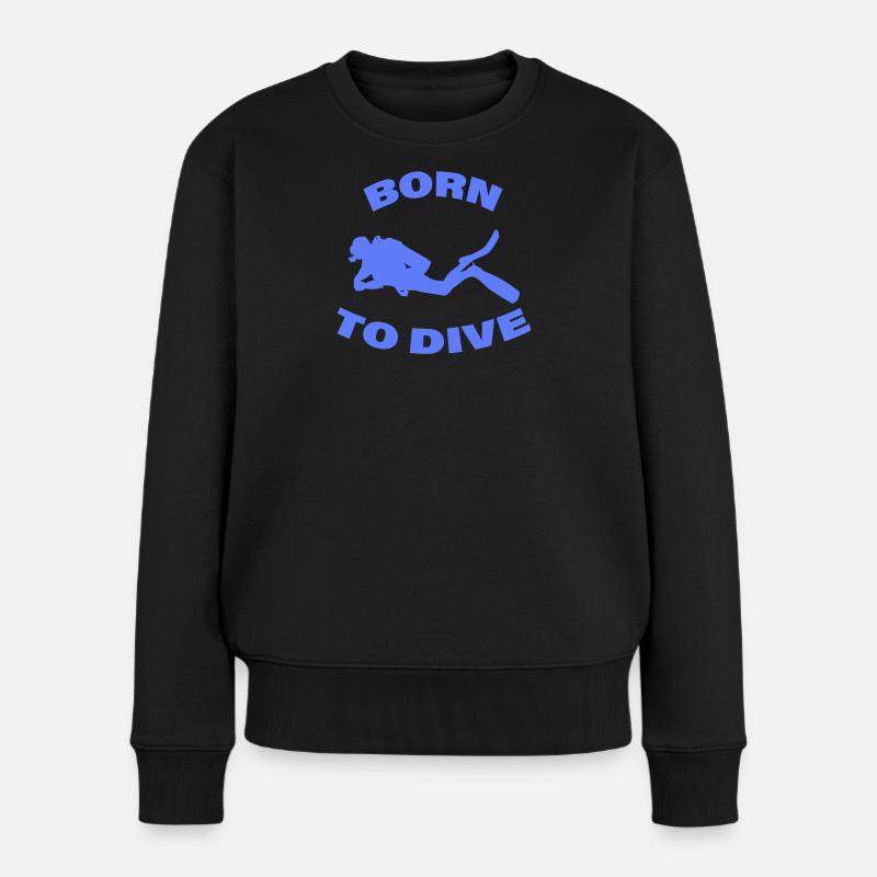 NÉ POUR PLONGER - Pull Premium bio Femme - noir
