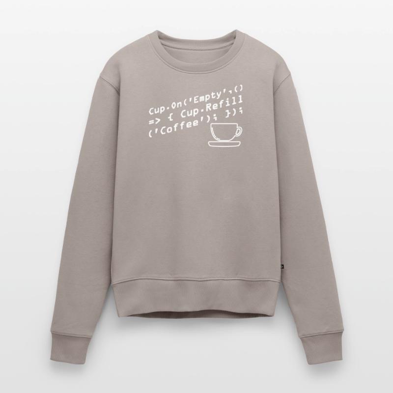 Programmers generate code from coffee Women's Premium Organic Jumper