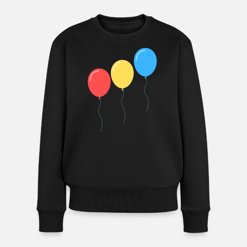 Three Bright Balloons Pop Art - Women's Premium Organic Jumper - black