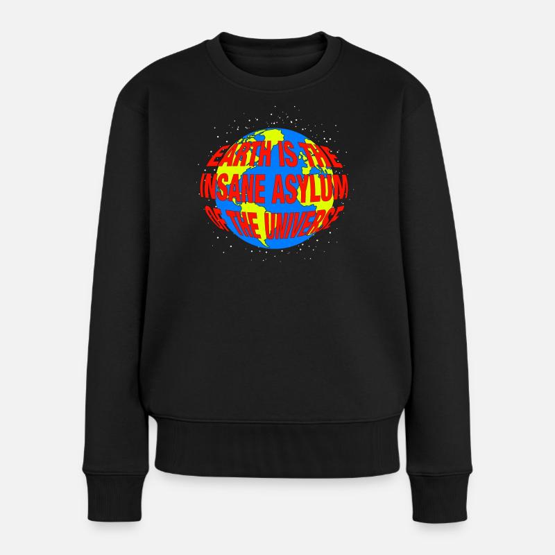 Asile d’aliénés de la Terre - Pull Premium bio Femme - noir