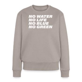 WATER - Women's Premium Organic Jumper - taupe - Front - Julia (174cm)