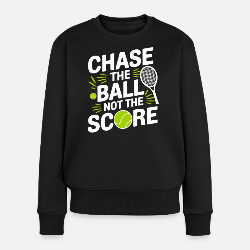 Chasing the ball, not the points - Women's Premium Organic Jumper - black