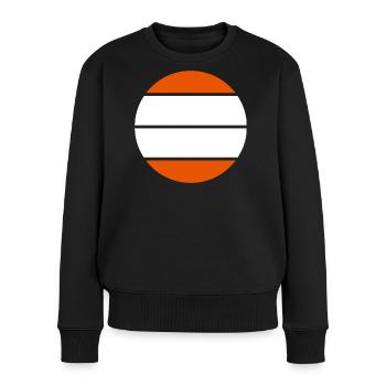 Sandwich - Frauen Premium Bio Pullover - Schwarz - Vorne - Julia (174cm)