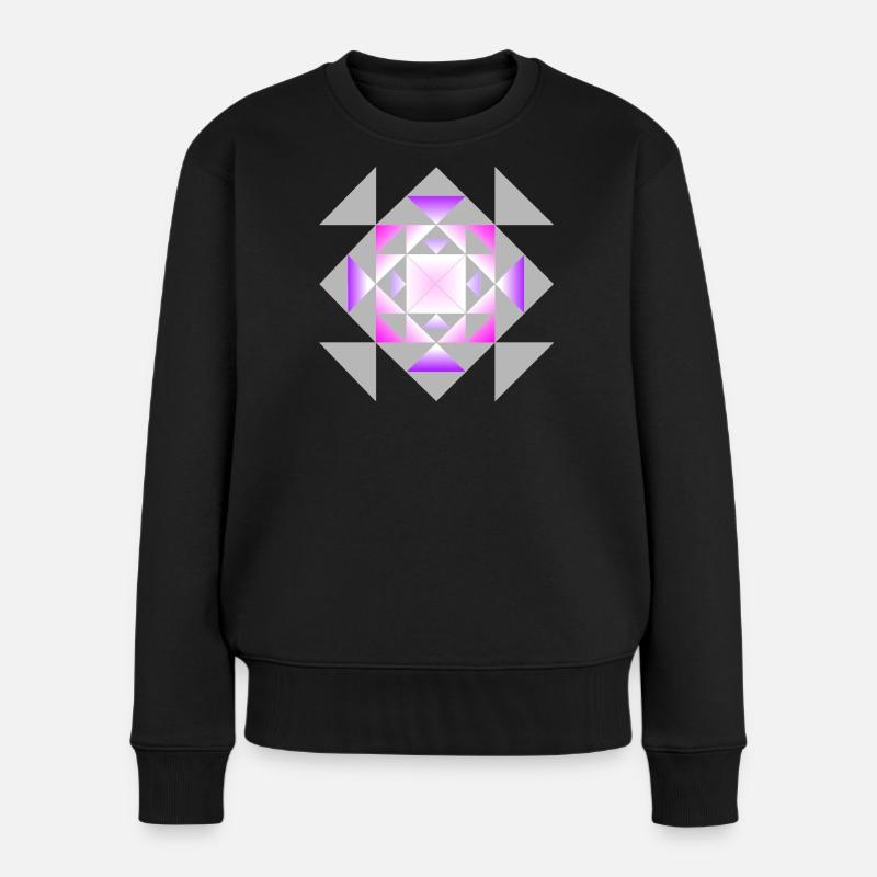 Ornament 2 - Frauen Premium Bio Pullover - Schwarz
