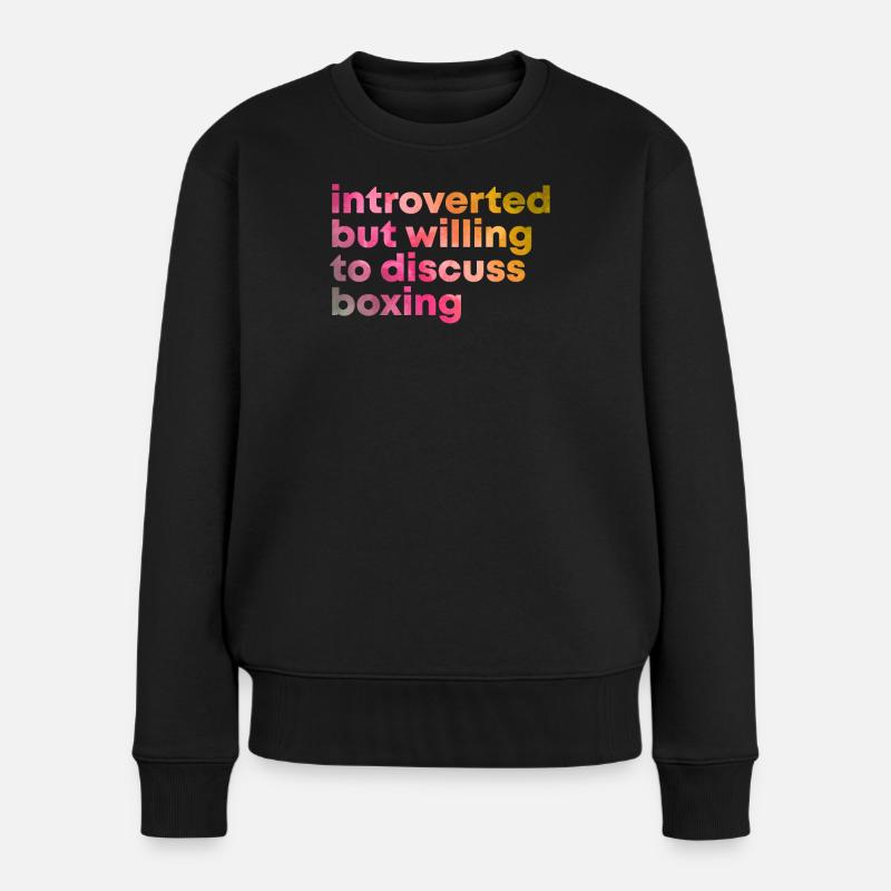 Boxen - Frauen Premium Bio Pullover - Schwarz
