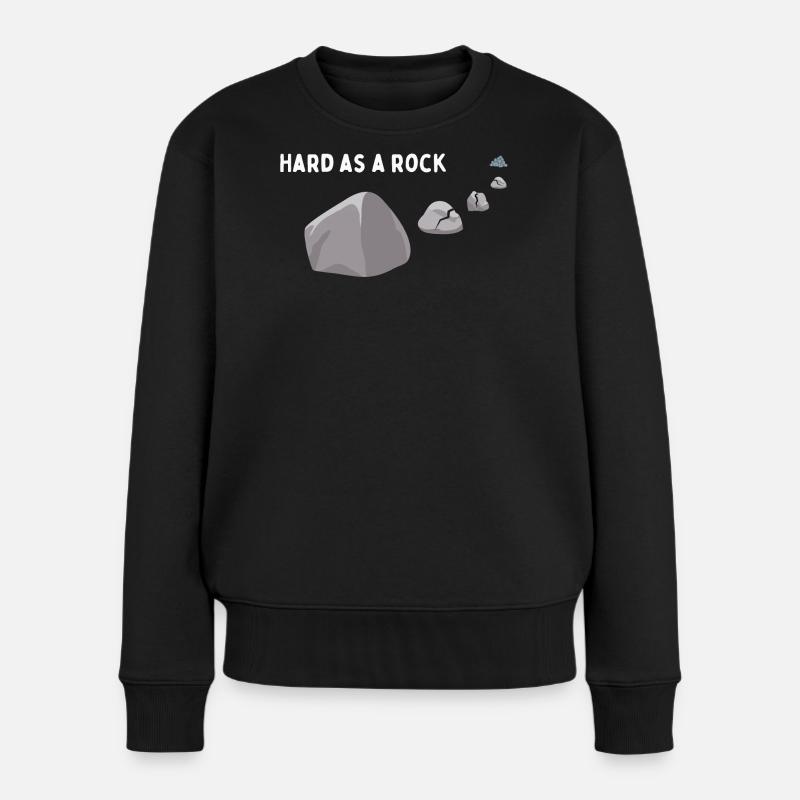 Hard as a rock - Women's Premium Organic Jumper - black