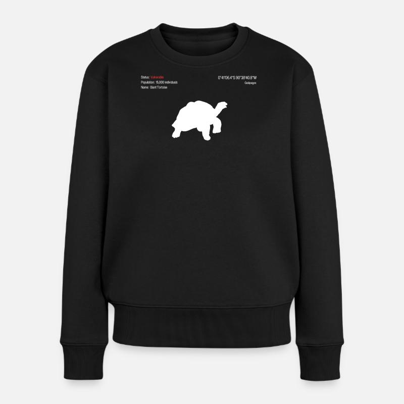 Giant Tortoise - Women's Premium Organic Jumper - black