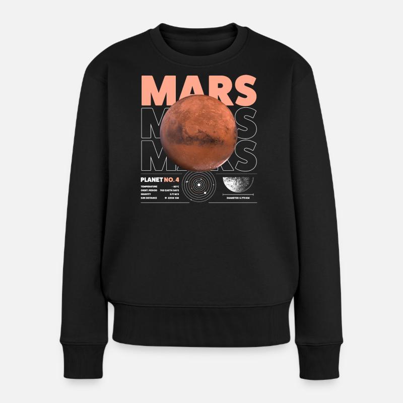 Mars details - Women's Premium Organic Jumper - black
