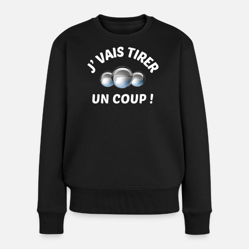 boules de pétanque, pétanque, bouliste - Pull Premium bio Femme - noir
