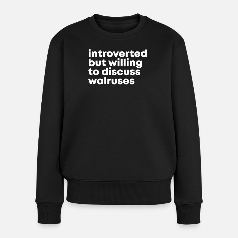 Walross - Frauen Premium Bio Pullover - Schwarz